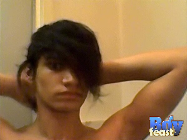 Tristan poses smooth twink body for solo tease