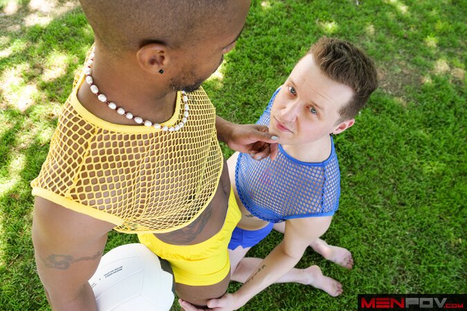 Jake Waters barebacks Dakota Preston after volleyball