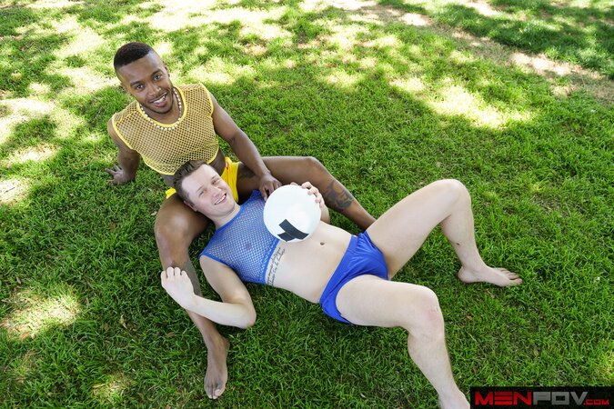 Jake Waters barebacks Dakota Preston after volleyball