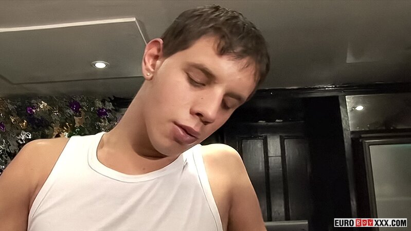 Bar drinking game ends in backroom uncut threesome fuck