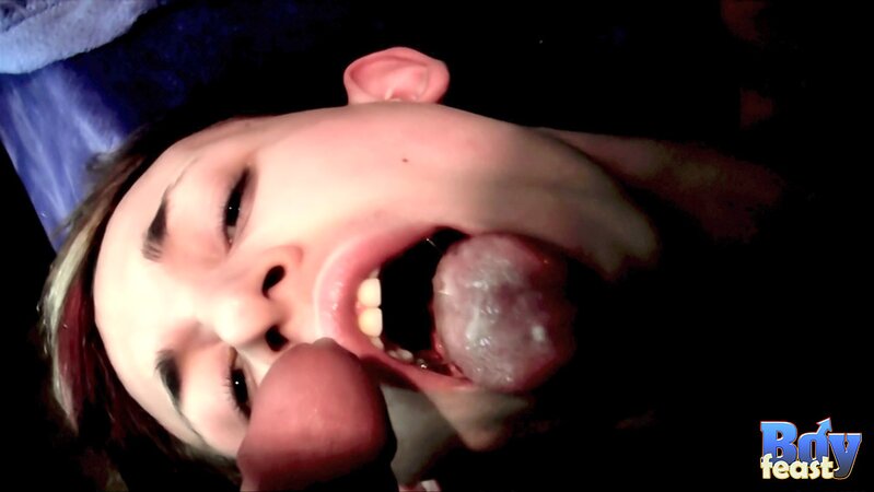 Blake Mast face-fucked by Trace Van De Kamp to double cum facial