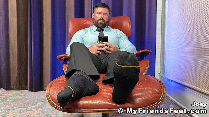 Joey teases in sweaty socks