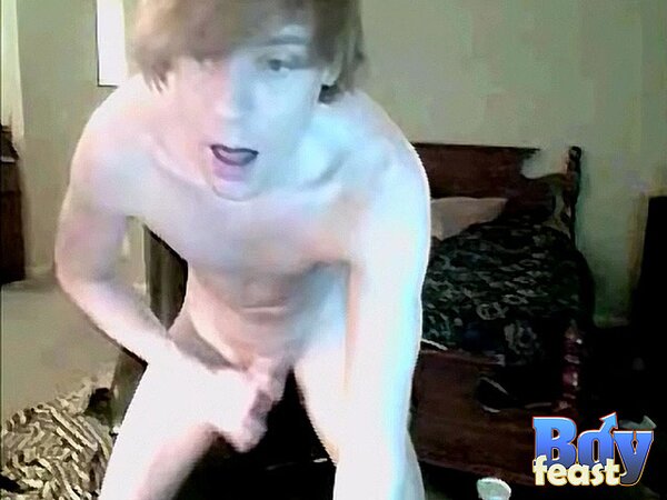 Trace jerks twink dick and shoots hot load