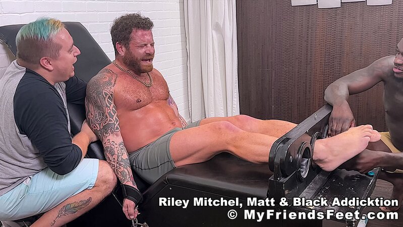 Matt and Black Addicktion tickle helpless Riley to squeals