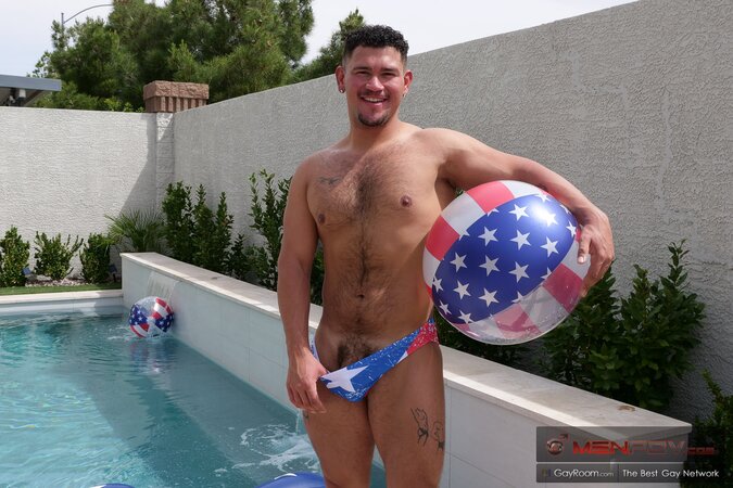 Ryan Russo barebacks Tomas De Rico at July 4th pool party