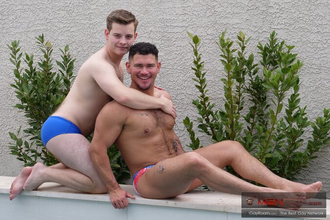 Ryan Russo barebacks Tomas De Rico at July 4th pool party
