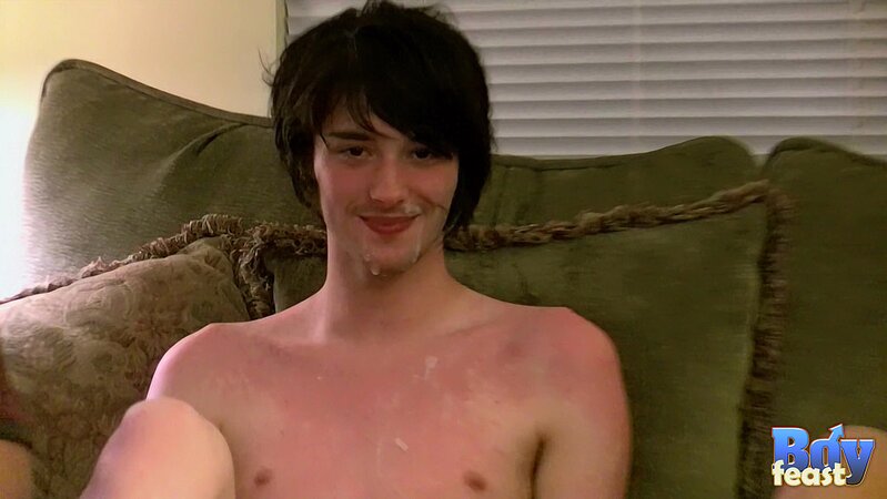 Aron Kyle and James three twink boys facial messy fun