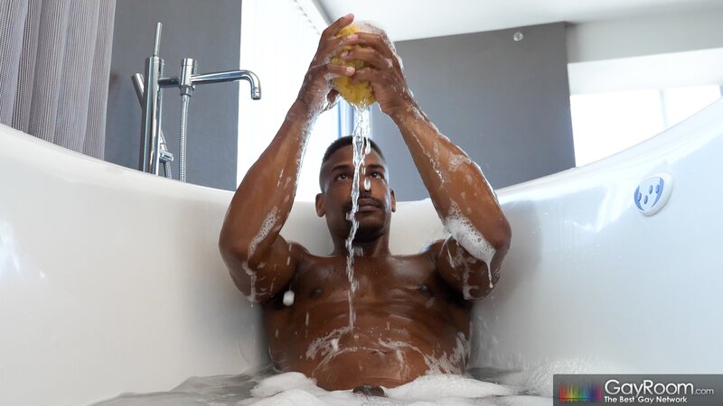 Adrian Hart and Amone Bane bath fuck with cum on ass