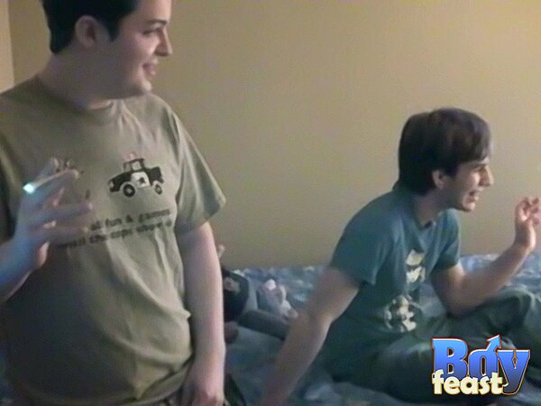 Kyle, Nathan, James smoke and stroke in hot twink trio