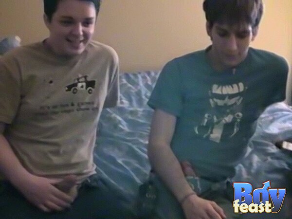 Kyle, Nathan, James smoke and stroke in hot twink trio