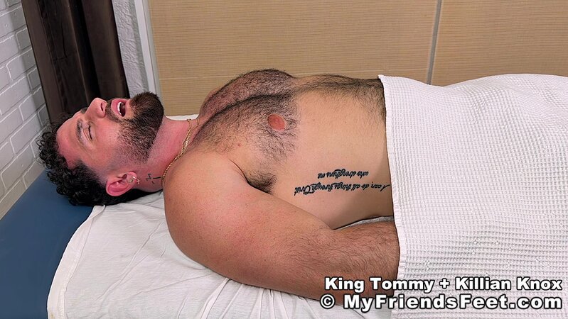 King Tommy gets foot massage then breeds Killian Knox