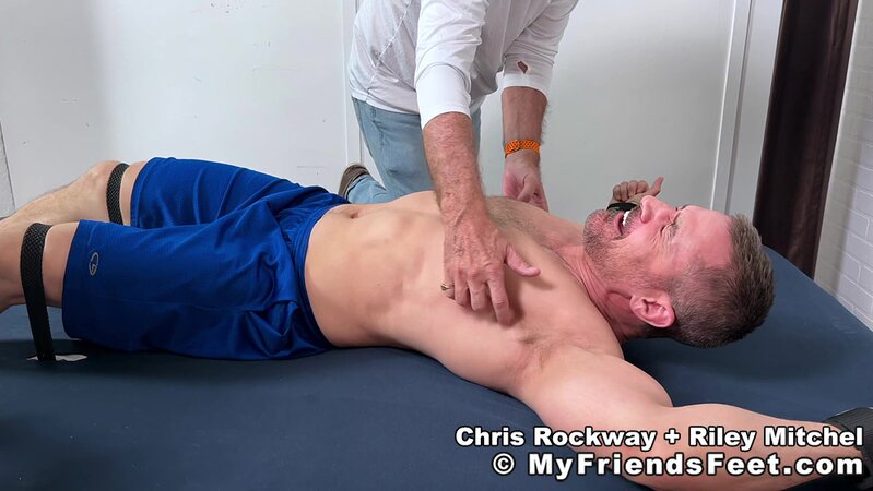 Riley Mitchel helps tickle hating Chris Rockway howling