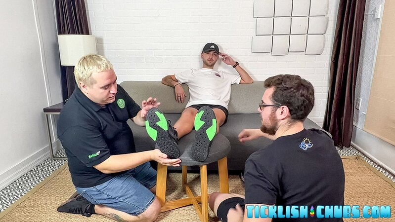 CDubs and Matt massage Dimitri’s feet then milk huge load
