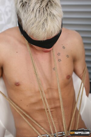 American Seth Roberts rope-bound and milked to exhaustion