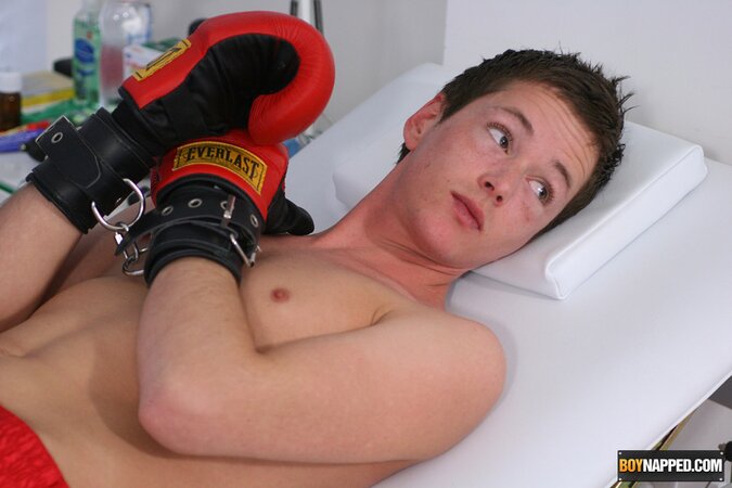 Doctor Seb orally tortures boxer boy Alex Cumming raw
