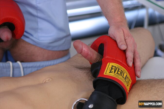 Doctor Seb orally tortures boxer boy Alex Cumming raw