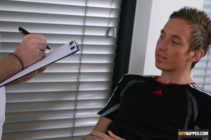 Doctor Seb pumps Kelvin Summers’ cock till he shoots hard