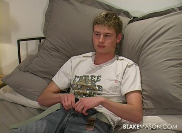 Kristian swings massive uncut cock and unloads huge load