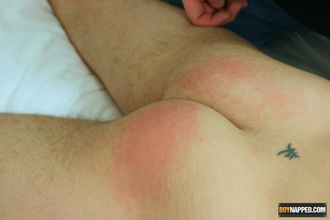 Alec Steele tickled and spanked till bright red ass