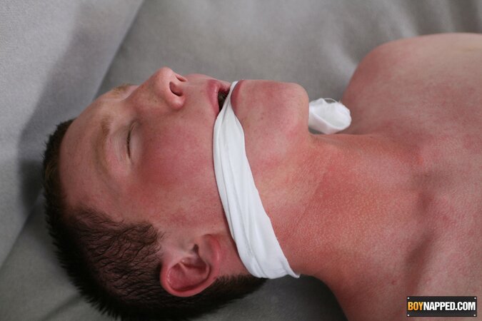 Russ Connors tied gagged and face-fucked hard