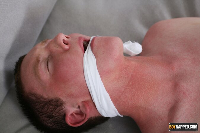 Russ Connors tied gagged and face-fucked hard