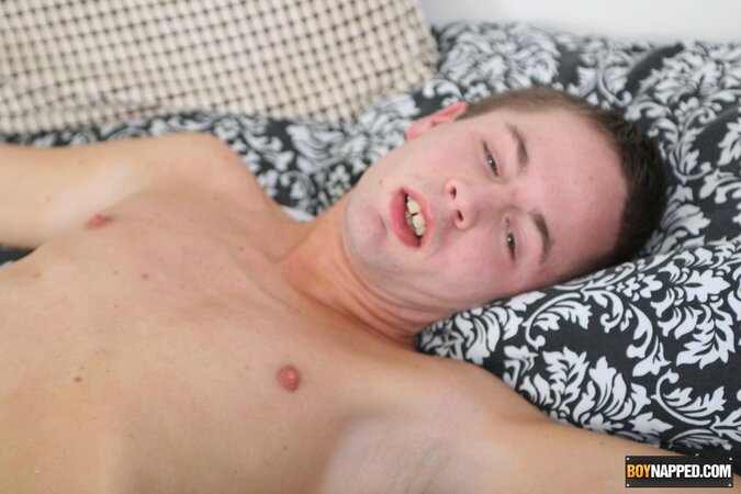 Dominic tied down gets toys then deep fucked