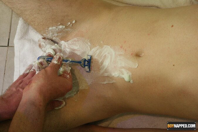 Matthew Archer pisses bound then shaved and milked