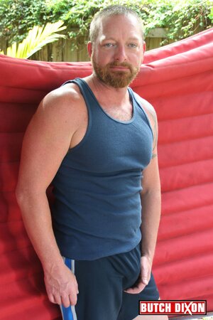 Dalton Hawg jerks thick cock outdoors