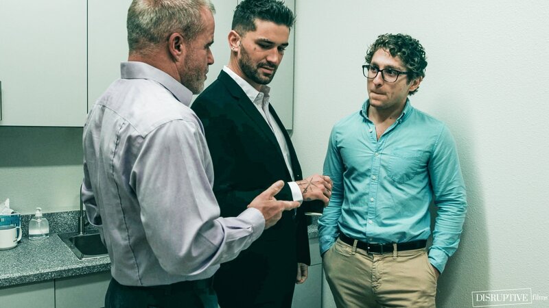 Stepdad Dale Savage shares his boss Chris Damned with stepson Calvin Banks