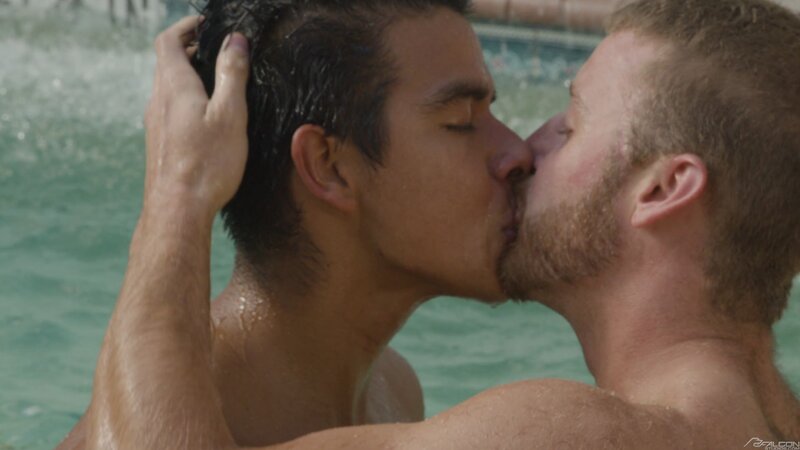 Jay Seabrook gets poolside bareback from Chad Taylor