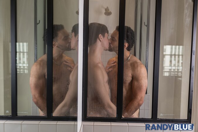 Zayda face-fucks Dakota Wonders in the shower then breeds him raw