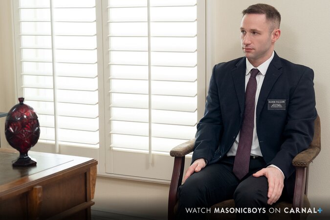 Master Jake breeds virgin apprentice Miles Fallon on the desk