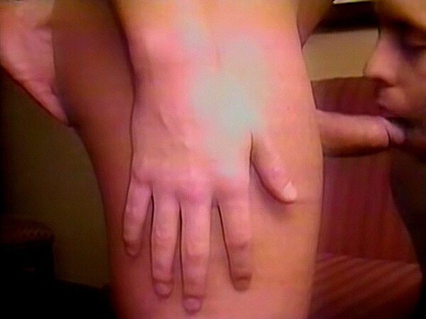 Horny bottom gets spit-roasted by three studs