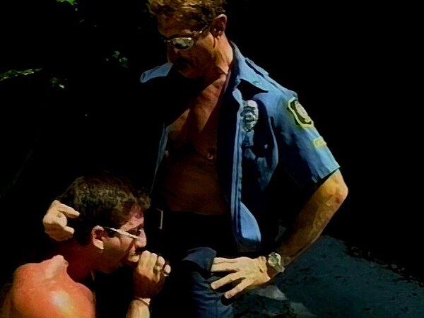 Cock pig cop John Nagel sucks and gets facial from two cops