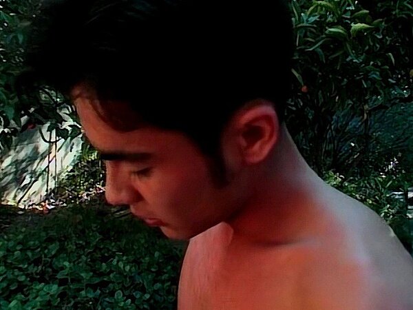 Blond Paul Morgan pounds hot Latino Emilio Sands outdoors