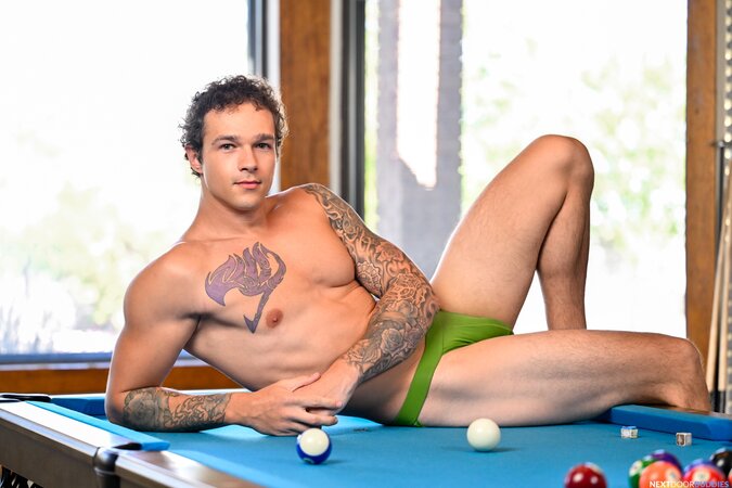 Justin Matthews and Jayden Marcos turn a friendly game of pool into naked strip billiards