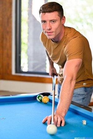 Justin Matthews and Jayden Marcos turn a friendly game of pool into naked strip billiards