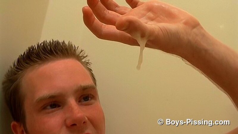 Billy da Kydd pisses in his undies then shoots a thick load