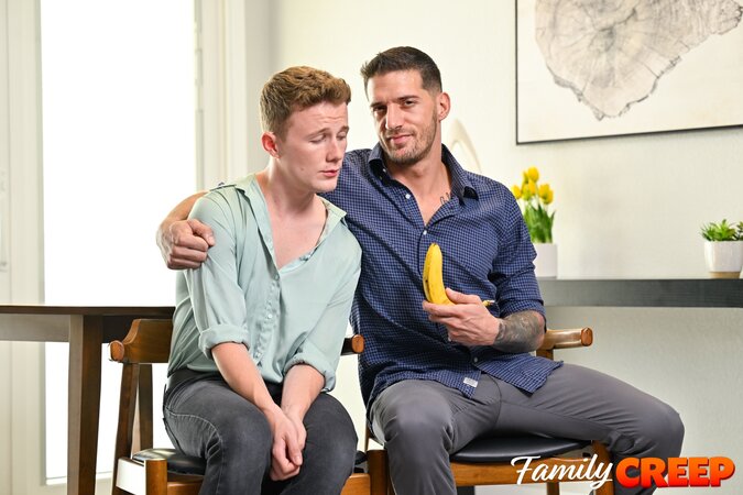 Step-dad Ty Roderick teaches Benny Fox how to suck and ride cock