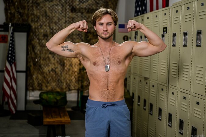 Trevor Brooks discovers the secret locker room cruiser scene on base