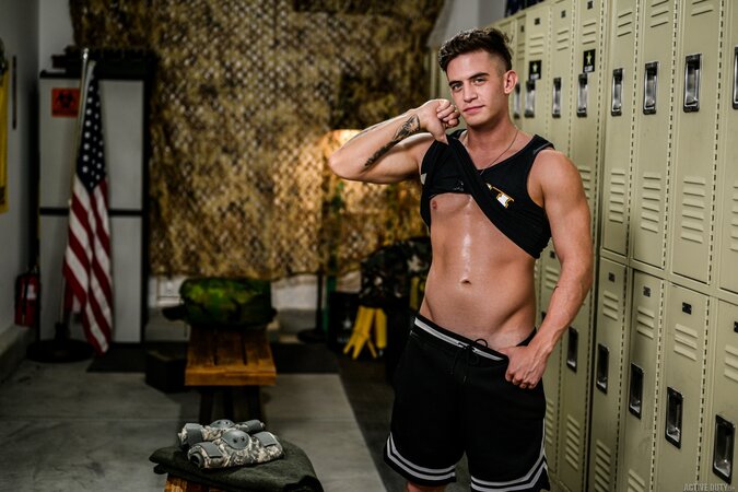 Trevor Brooks discovers the secret locker room cruiser scene on base