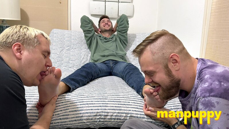 Ryder worships Dimitri’s gorgeous feet while Matt adds a few surprise tickles