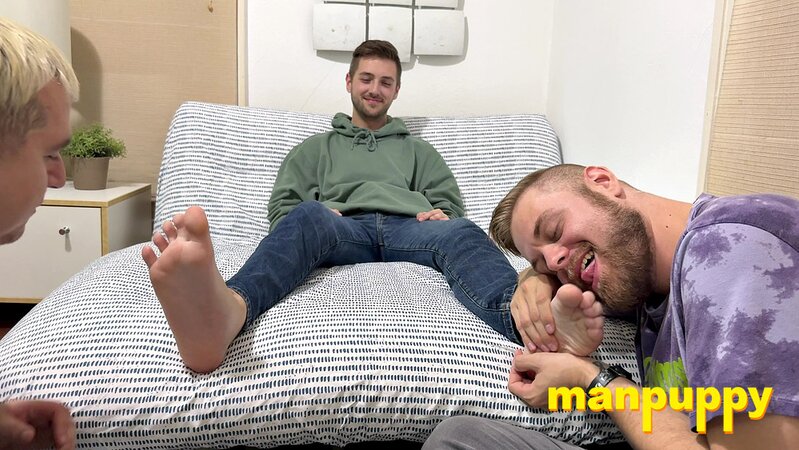 Ryder worships Dimitri’s gorgeous feet while Matt adds a few surprise tickles