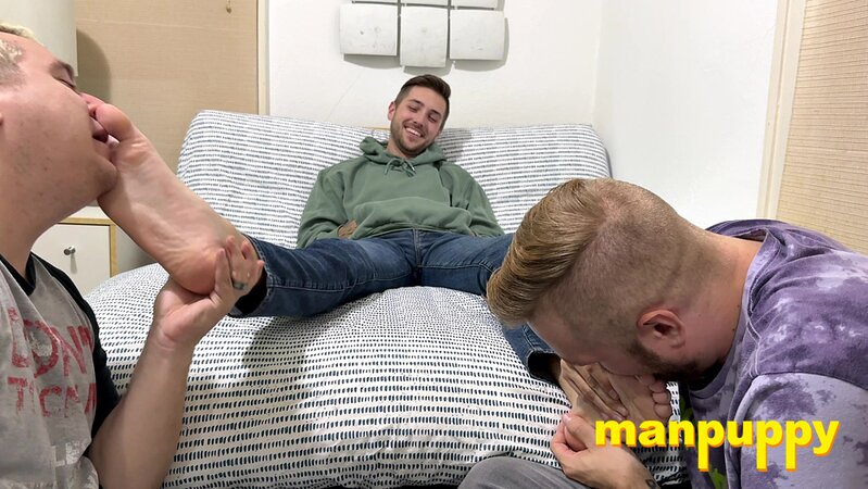 Ryder worships Dimitri’s gorgeous feet while Matt adds a few surprise tickles