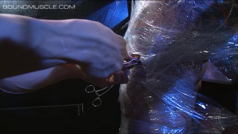Joe Giovanni traps Drake Jaden in plastic wrap and crushes his balls with steel