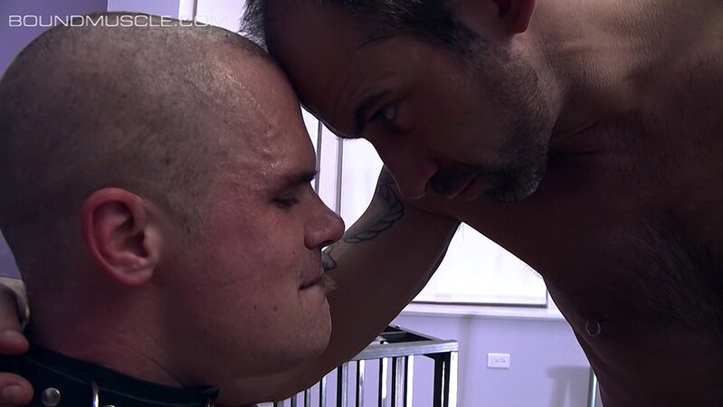 Master Derek Da Silva rips clothespins from pup Cullen Cable’s sensitive skin