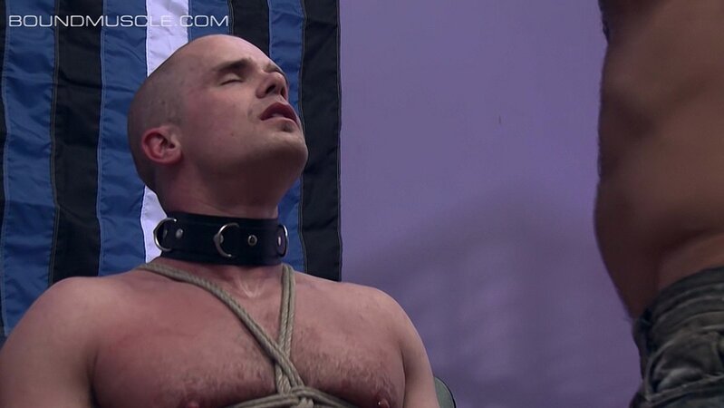 Master Derek Da Silva rips clothespins from pup Cullen Cable’s sensitive skin