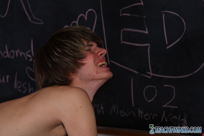 Brice Carson helps stressed twink Casey Jones relieve tension with a hard fuck