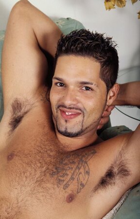 Young fit latino model shows his bubble butt and massive cock knob