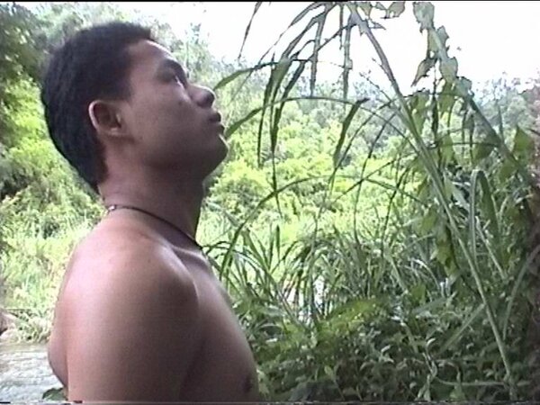 Young fit stud takes his boyfriend deep into the jungle for raw sex